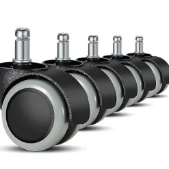 Kontorsmöbler>Ersättningshjul för kontorsstol för hårda golv - 5-pack - 11 mm / 22 mm - För spelstolar, snurrstolar, Pr-FF1-