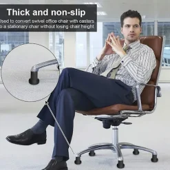 Kontorsmöbler>Ersättningshjul för kontorsstol, fasta hjul, kontorsstolsglid, 2 tums golvglid för kontorsstol, fasta fotplattor