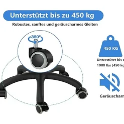 Kontorsmöbler>Ersättningshjul för kontorsstolar på hårda golv - 5-pack - 11 mm / 22 mm - För gamingstolar, snurrstolar, Pr{HH}