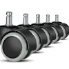 Kontorsmöbler>Ersättningshjul för kontorsstolar på hårda golv - 5-pack - 11 mm / 22 mm - För gamingstolar, snurrstolar, Pr_RY