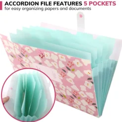 Kontorsmöbler>Expanderbar fil, expanderbar mapp A4, rosa[HK]