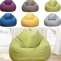 Sittsäckar>Extra Stor Bönpåse Stol Soffaöverdrag Inomhus Lat Lounger För Vuxna Barn (Inget fyllnadsmaterial)