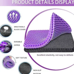 Kontorsmöbler>Extra stor Gel-kudde Andas Honeycomb Relief Äggkudde Hemmakontorsstol Bilar Rullstol (