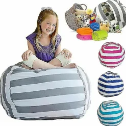 Sittsäckar>Extra stor leksaksdjursförvaring bönpåse barn bönpåse mjuk sits hem Grey