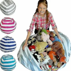 Sittsäckar>Extra stor leksaksdjursförvaring bönpåse barn bönpåse mjuk sits hem Grey