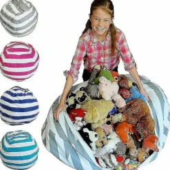 Sittsäckar>Extra stor leksaksdjursförvaring sittsäck barn sittsäck mjuk sits hem Grå