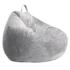 Sittsäckar>Extra stor silkesammetspåse sofföverdrag sofföverdrag 100x120cm grå