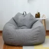 Sittsäckar>Extra stor sittsäck sofföverdrag inomhus lata loungestolar för vuxna barn Hotsale! Grå 100 * 120cm[CO]