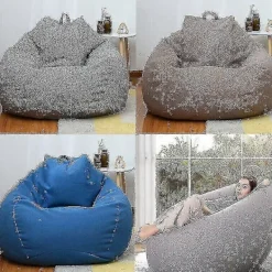 Sittsäckar>Extra Stora Sittsäckar Sofföverdrag Inomhus Lazy Lounger För Vuxna Barn (Inget fyllnadsmaterial)