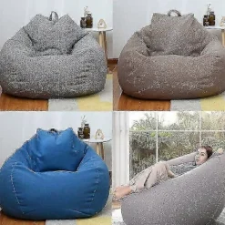 Sittsäckar>Extra Stora Sittsäckar Sofföverdrag Inomhus Lazy Lounger För Vuxna Barn