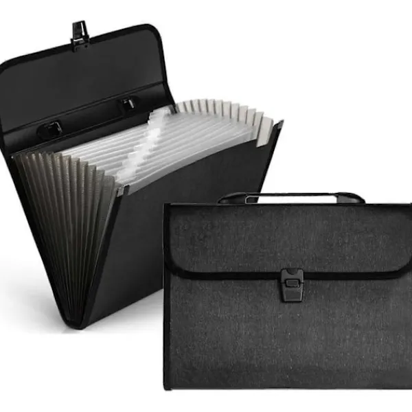 Kontorsmöbler>12-facks A4-filsorterare, Organizer med lock, expanderbar filsorterare, laminerad ficka för kontor, skola eller hem.