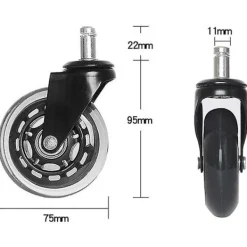 Kontorsmöbler>FlkwoH Kontorsstolshjul Ersättning 360 Graders Rotation Mute Stolhjul