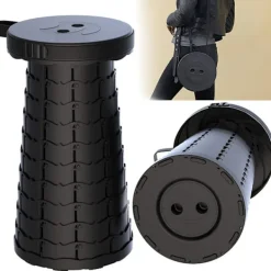 AVANA Pallar>Fällbar Campingpall Bärbar Teleskopisk Trästege Upp till