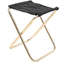 Pallar>Fällbar Mini-pall för Camping i Flygplansaluminium, Guld