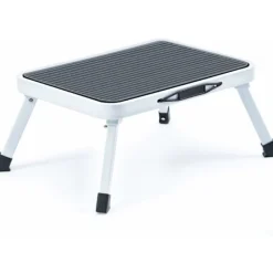 Pallar>Fällbar pall 1 steg, pall med halkfri gummiplatta, kökspall av lätt stål, upp till 150 kg 1 st