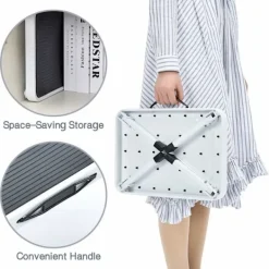 Pallar>Fällbar pall 1 steg, pall med halkfri gummiplatta, kökspall av lätt stål, upp till 150 kg 1 st