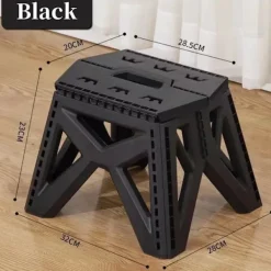 Pallar>Fällbar pall för barn och vuxna, halkfri tålig plastbänk, campingpall