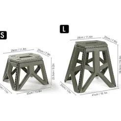Pallar>Fällbar pall pall camping fiske hem kök, fällbar pall (svart L)