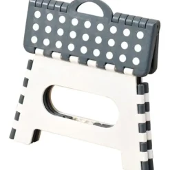 AC-DÉCO Pallar>Fällbar plasttrapp - Vit/Grey - H 22 x L 35 cm