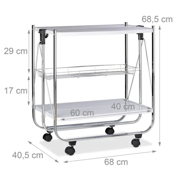 B2X Småbord>Fällbar serveringsvagn