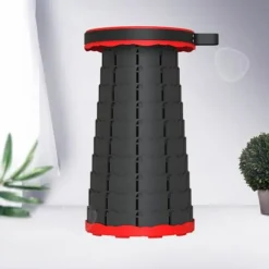 TECH DISCOUNT Pallar>Fällbar stol - CONFO® - Camping - Bärbar - Teleskopisk - Svart