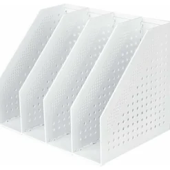 Kontorsmöbler>Fällbar tidskriftshållare 4 fack Justerbar förvaringslåda Skrivbordsorganisatör