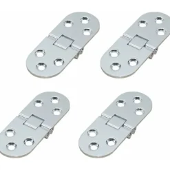 Skåp>Fällbara bordgångjärn i zinklegering, rundade kanter, 4 st osynliga gångjärn för möbler (silver)