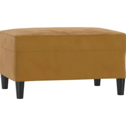 vidaXL Pallar>Fotpall brun 70x55x41 cm sammet