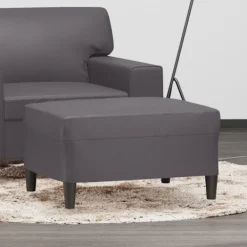 vidaXL Pallar>Fotpall grå 70x55x41 cm konstläder