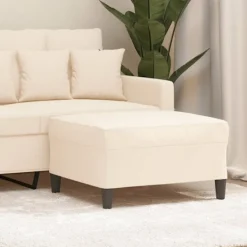 vidaXL Pallar>Fotpall gräddvit 70x55x41 cm sammet