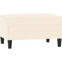 vidaXL Pallar>Fotpall gräddvit 70x55x41 cm sammet