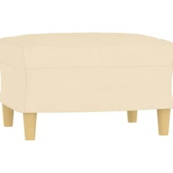 vidaXL Pallar>Fotpall gräddvit 60x50x41 cm tyg