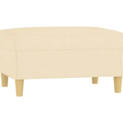 vidaXL Pallar>Fotpall gräddvit 70x55x41 cm tyg