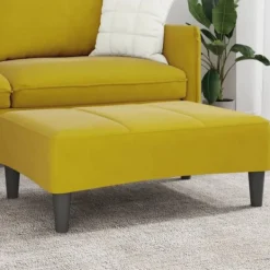 vidaXL Pallar>Fotpall Gul 77x55x31 cm sammet