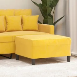 vidaXL Pallar>Fotpall Gul 70x55x41 cm sammet
