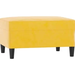 vidaXL Pallar>Fotpall Gul 70x55x41 cm sammet