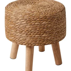 9054726972746 Pallar>Fotpall i pastoral stil, träsoffpallar, för sovrum, vardagsrum, sovrum, 28×28 CM, naturlig färg