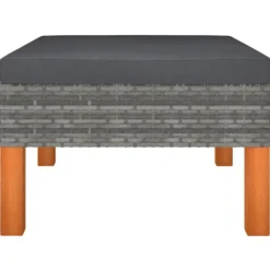 vidaXL Pallar>Fotpall konstrotting och massivt eukalyptusträ