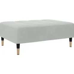 vidaXL Pallar>Fotpall Ljusgrå 77x55x31 cm sammet