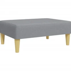 vidaXL Pallar>Fotpall Ljusgrå 77x55x31 cm tyg