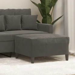 vidaXL Pallar>Fotpall mörkgrå 70x55x41 cm sammet