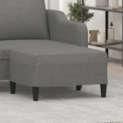 vidaXL Pallar>Fotpall mörkgrå 70x55x41 cm tyg