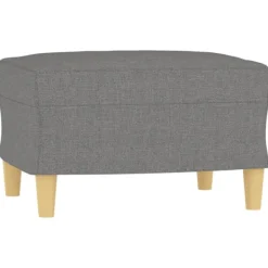 vidaXL Pallar>Fotpall mörkgrå 60x50x41 cm tyg