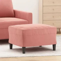 vidaXL Pallar>Fotpall rosa 60x50x41 cm sammet