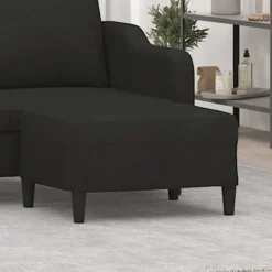 vidaXL Pallar>Fotpall svart 70x55x41 cm tyg