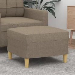 vidaXL Pallar>Fotpall Taupe 60x50x41 cm tyg