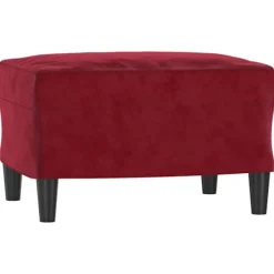 vidaXL Pallar>Fotpall vinröd 60x50x41 cm sammet