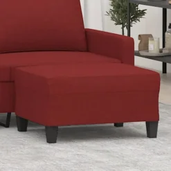 vidaXL Pallar>Fotpall Vinröd 70x55x41 cm tyg