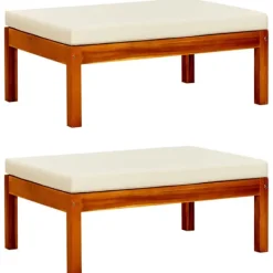 vidaXL Pallar>Fotpallar 2 st massivt akaciaträ