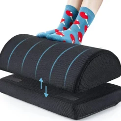 Kontorsmöbler>Fotstöd för under skrivbord på jobbet, justerbart fotstöd med 2 höjdalternativ, skumpall